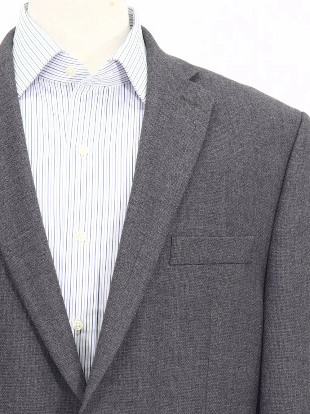 Ralph Lauren 44L Gray Blazer Sport Coat Jacket 2-Button Solid W854